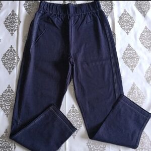COPY - Dee Elly Cotton Paper Bag Waist Nautical Ankle Cropped Pants